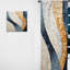 Peinture minimaliste bleue en pierre spirituelle - rideau en velours traditionnel - obscurcissant - 1 panneau-107590606