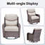 Ensemble de canapé d'extérieur en osier 4 pièces avec table basse et chaises pivotantes 4 pièces-71855348