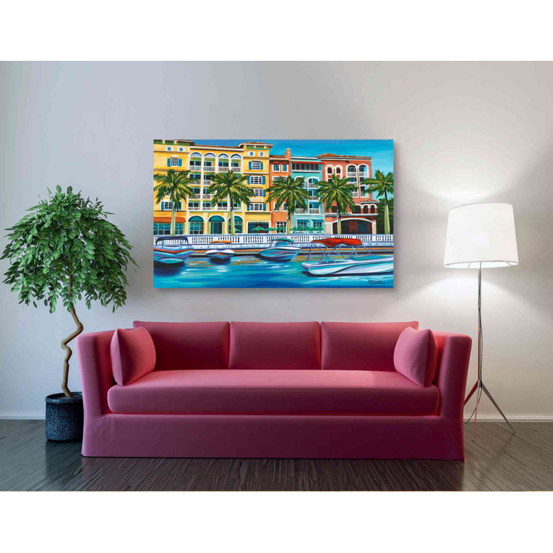 «Tropical Rendezvous I» par - Impression sur toile tendue, H 40 po x l 54 po x P 1,5 po