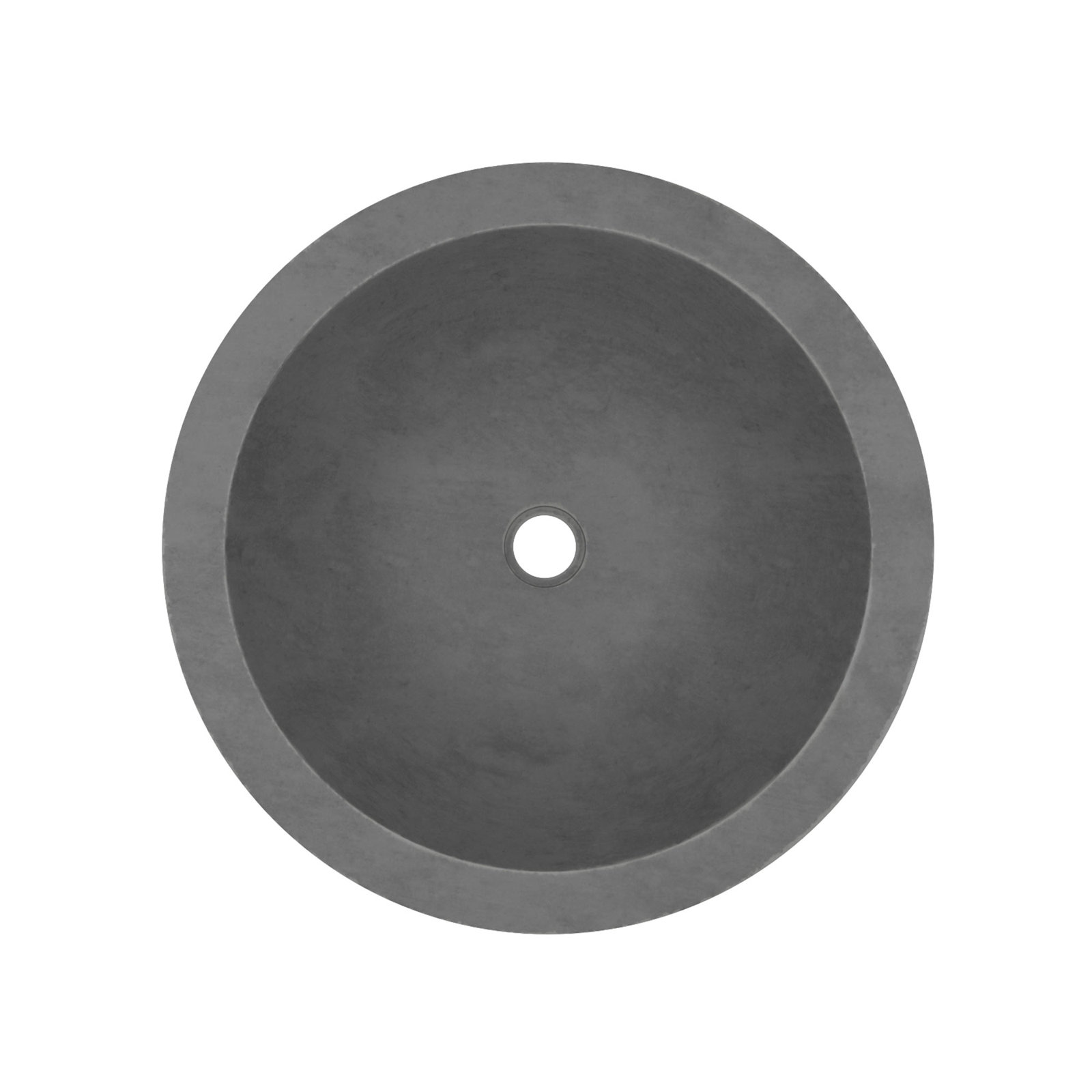 NativeStone Morro Round Concrete Vessel Sink, Slate