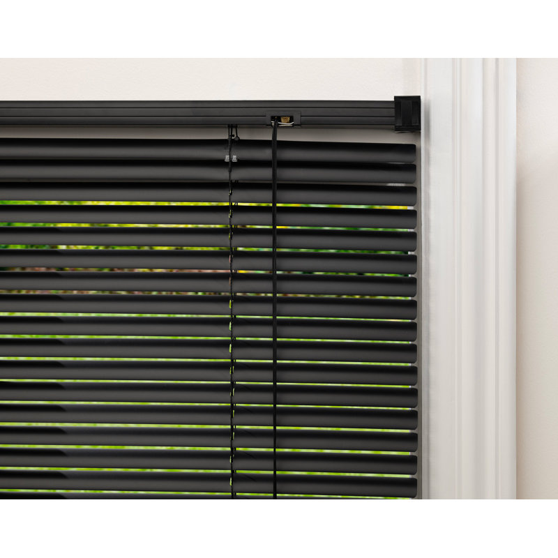 25mm PVC Venetian Roller Blinds Windows Blind, Black, 160cm L x 180cm W