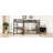 Twin Size Metal Loft Bed With Two Built-In Desks