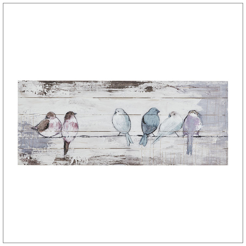 Hand Painted Wood Plank Panel Wall Decor