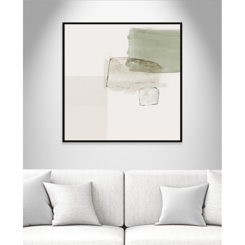 Carolsue Summer Days with You - Floater Frame Painting on Canvas, 37.5" H x 37.5" W, Espresso