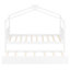 Lit simple en bois avec lit gigogne simple, blanc