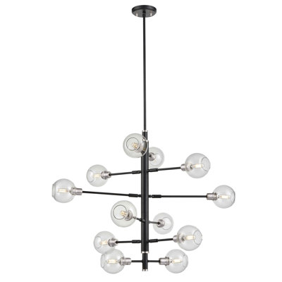 Lustre à niveaux 12 lumières unique Tavera