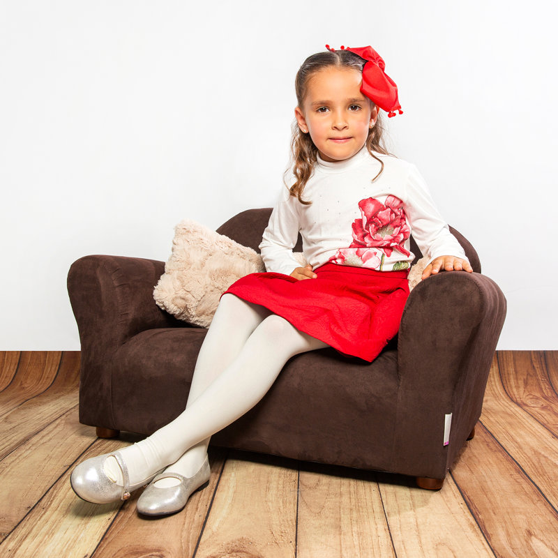 Canapé pour enfants avec coussins décoratifs Spitzer Kids, Brun