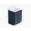 Meuble-lavabo simple 24 po en bois massif avec comptoir en quartz de Carrare-119182861