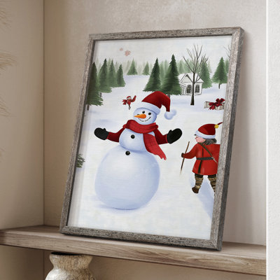 «Christmas Holiday Art» CECXCIV, reproduction d'art encadrée - bois massif