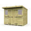 Total Sheds 8ft x 7ft Pent Summer Shed - Toughened Glass External Planters - Pressure Treated Timber - UK Manufactured