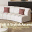 179" Modern Curved Sectional Sofa with Cushion