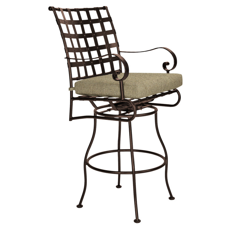 Classico-W Outdoor Bar Stool, Sash Denim, Copper Creek