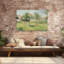 Woman In The Meadow At Eragny, Spring, 1887 Impressionist Abstract Contemporary Landscape Tree Wall Art Print-134724103