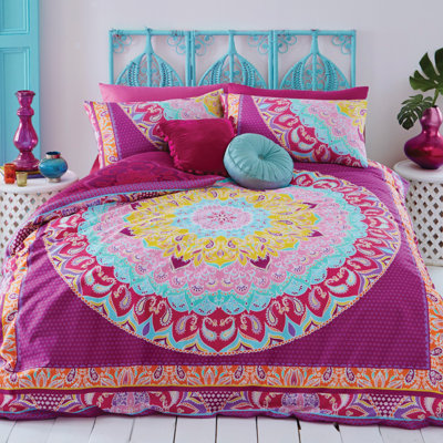 Rhoda Polyester Paisley Duvet Cover Set with Pillowcases