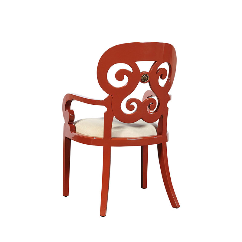 Linen Armchair, Terracota