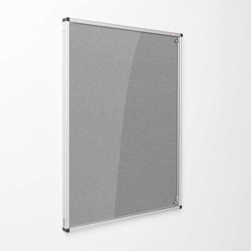 Wall Mounted Bulletin Board, Grey, 120cm H x 240cm W