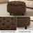 Modern Upholstered Storage Ottoman Coffee Table With Tray-799732893