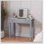 Bureau de coiffeuse multifonctionnel avec éclairage réglable à 3 niveaux, miroir rabattable et rangement pour une utilisation compacte à la maison ou au bureau