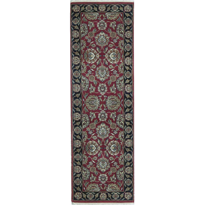 Mogul One-of-a-Kind Hand-Knotted High-Quality Green/Red/Black Runner