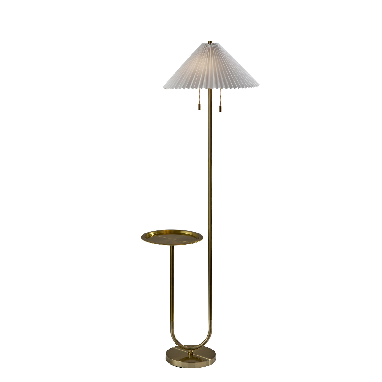Uma Shelf Floor Lamp, Antique Brass