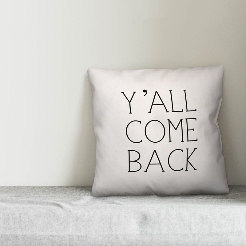  Housse de coussin carré et insert, Blanc cassé / noir, 20 po x 20 po