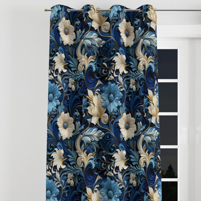Avalie - Floral Blackout Grommet Curtain - 1 panel