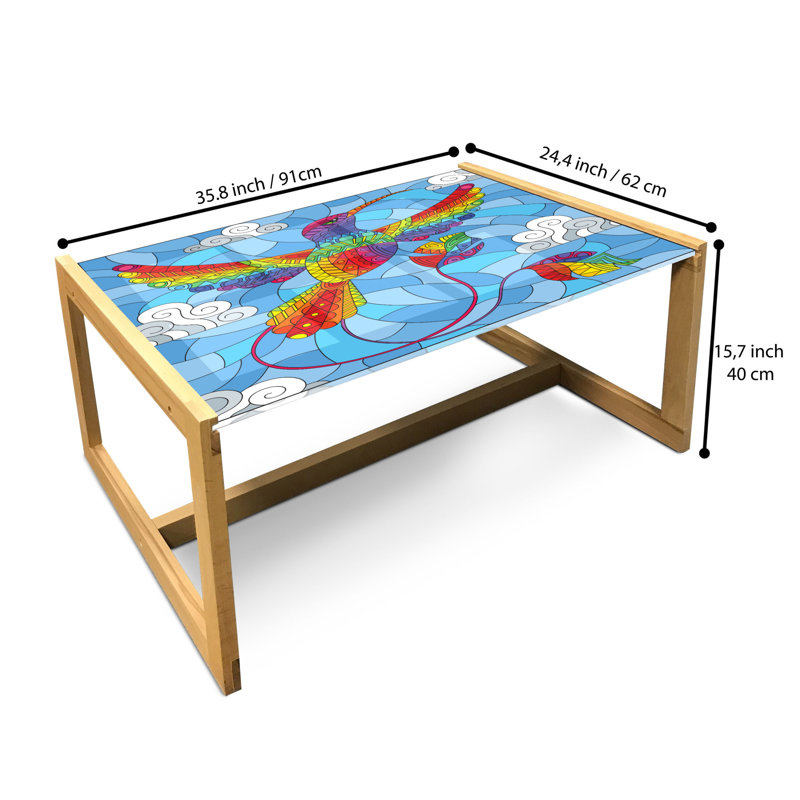 Jakorey Trestle Coffee Table, 40cm H x 91cm W x 62cm D
