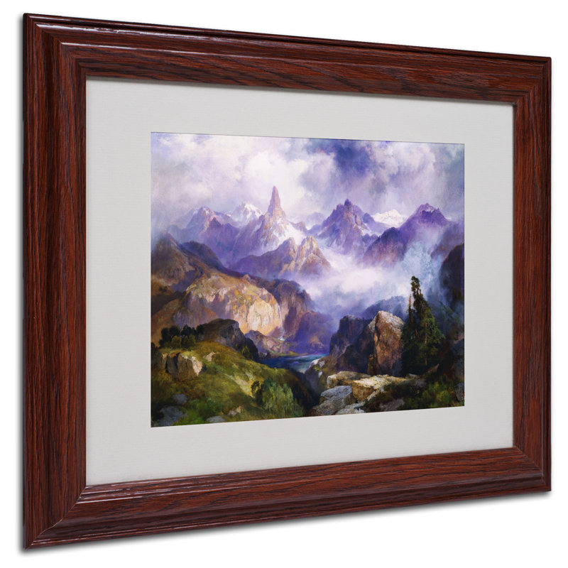 « index peak 1914 » par thomas moran, reproduction d’art encadrée, H 11 po x l 14 po x P 0,5 po, Brun