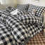 Ensemble de housse de couette en vichy à carreaux 100% coton lavé Life-121612433-138879492