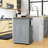 Kitchen Island Cart On Wheels, Grey With Drawer, Adjustable Shelf, 2 Towel - Gorgeously Crafted Rolling In Marvelous