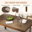 Dining Table Set for 6, 6-Piece  Kitchen Table & Chair Set, Includes 1 Table, 4 Upholstered Chairs & 1 Bench, Slatted Backrest-605921836