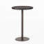 Table de bar d'extérieur en PE, ronde de 26 po, structure en fer stable, fabriquée à la main pour le jardin