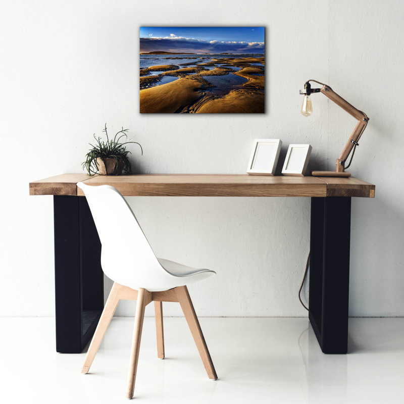 Toile épique Graffiti «Morning On Popham Beach» par Rick Berk, 18 po x 12 po, H 18 po x l 26 po x P 0,75 po