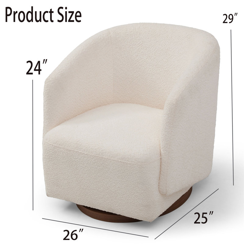 Fauteuil demi-tonneau pivotant de 26 po Sosie
