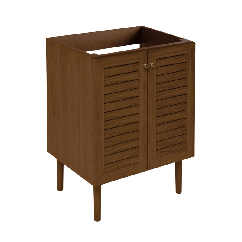 Armoire de salle de bain autoportante sans comptoir 24 po Bron, Brun