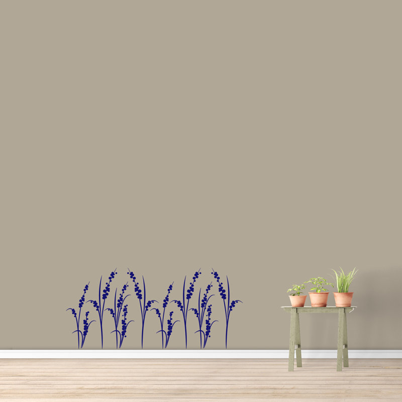 Décalcomanie murale Blossom Grass, Bleu marine