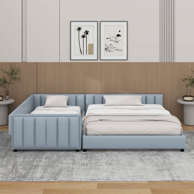 Grand lit plateforme tapissier