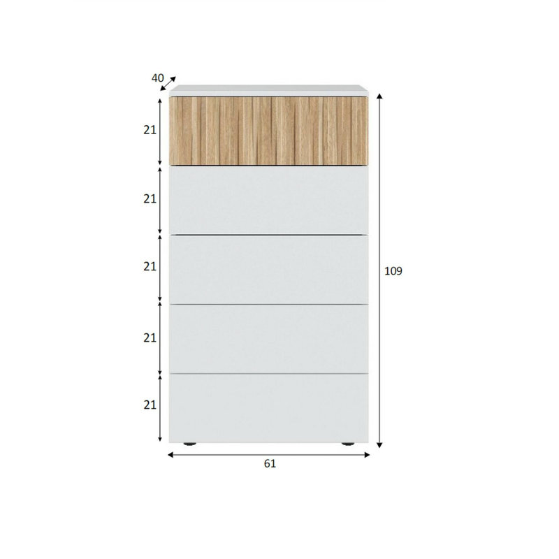 Schniepp 5 - Drawer Rectangle Accent Chest
