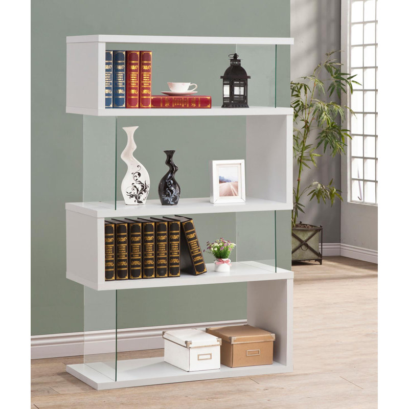 Geometric Bookcase, White