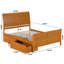 Lit plateforme Portland avec pied de lit et tiroirs de rangement assortis-456000321-456000351