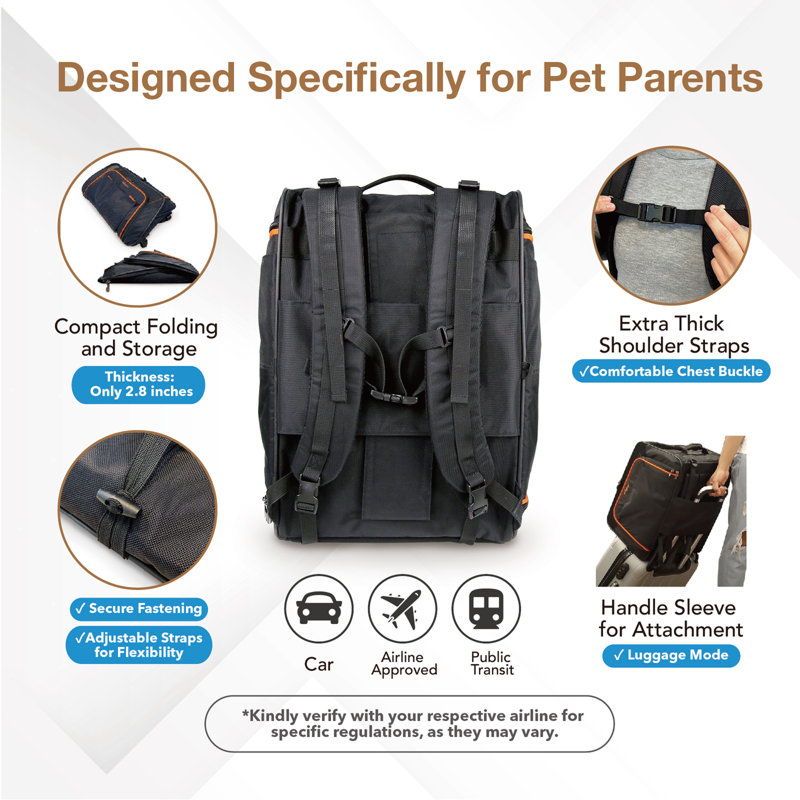 JetPaw Gray Expandable 3-in-1 Pet Carrier Stroller Backpack