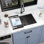 Évier de cuisine encastrable en acier inoxydable 304 de calibre 16 de L 24 po x l 18 po x H 12 po