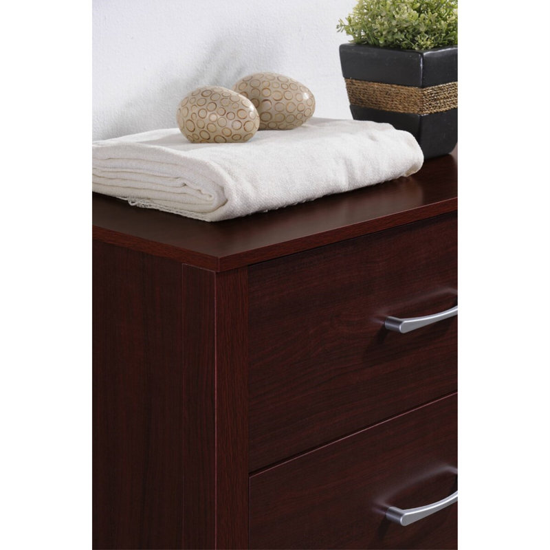 Commode 4 tiroirs l 28 po, Acajou