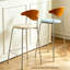 Chaise d'appoint à dossier bas beige (ensemble de 2)-1725121772-1725121775