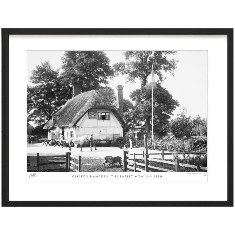 Clifton Hampden, The Barley Mow Inn 1890 by Francis Frith - Single Picture Frame Print, 45cm H x 60cm W x 2.3cm D