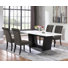 Allson 4 - Person Faux Marble Top Trestle Dining Set