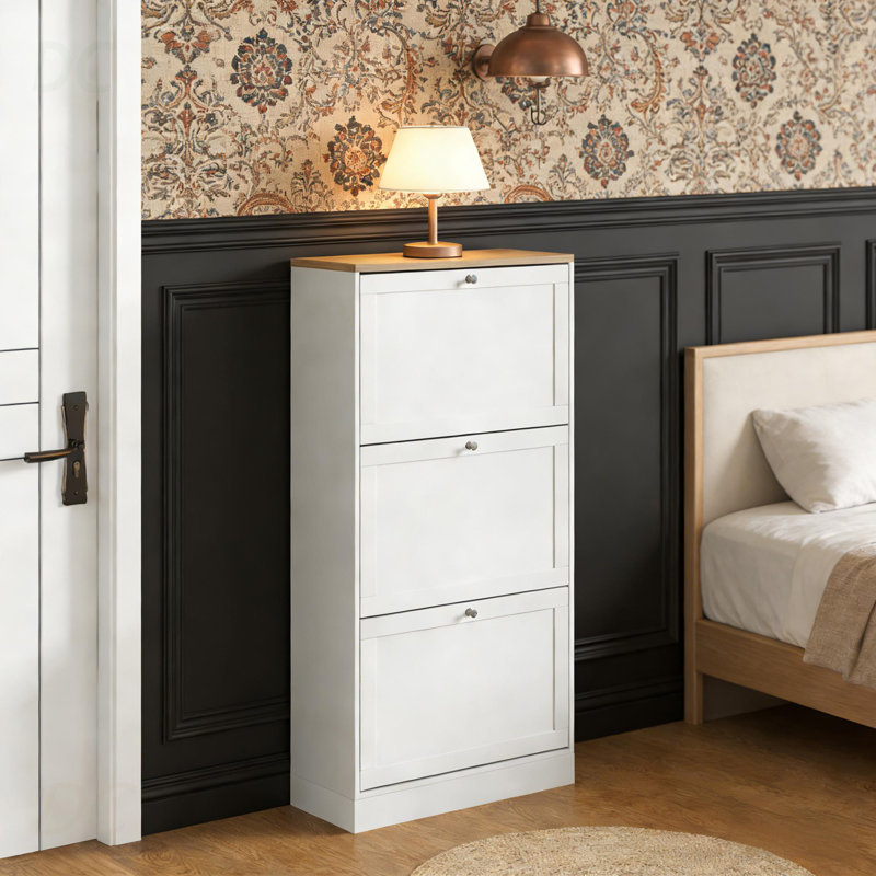 Petite armoire de rangement, armoire de rangement pour chaussures, armoire de rangement dissimulée pour chaussures, buffet