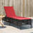 Patio Sun Lounger Brown PE Rattan, Powder-Coated Steel Standard-1375169410-1375169411