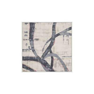 Tapis beige soyeux et moelleux