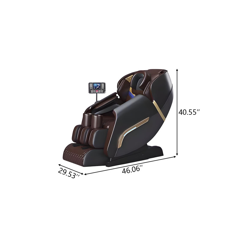 Fauteuil de massage électrique multifonctionnel brun et noir pour tout le corps